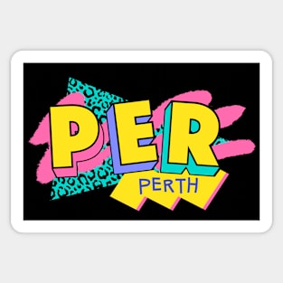 Retro 90s Perth PER / Rad Memphis Style / 90s Vibes Sticker